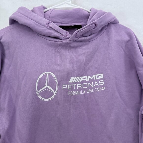 Mercedez Benz Hoodie Mens S Purple Larvender AMG Petronas Formula One Team F1 - Picture 2 of 10